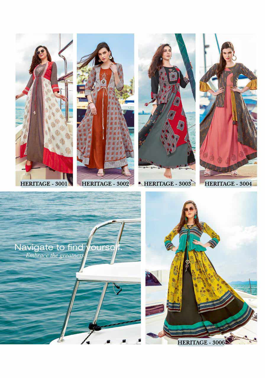 Heritage Vol-3 Kiana Rayon Two Tone Kurti Manufacturer Heritage Vol-3 Kiana Rayon Two Tone Kurti Manufacturer